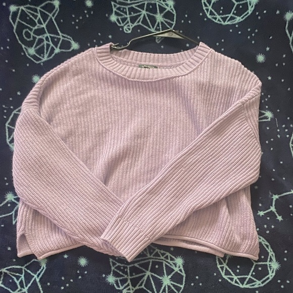 Purple Cropped Sweater - Picture 1 of 1